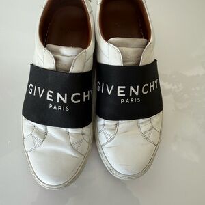 Givenchy White Sneakers with Black Strap - Size 38